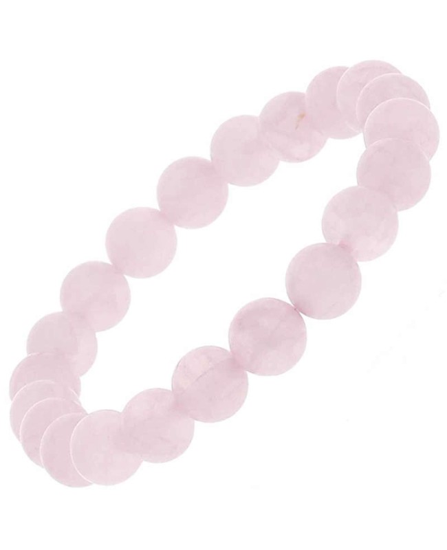 Bracelet en pierres naturelles pour l'apaisement en Quartz rose en perles 8 mm Bracelet en pierres naturelles pour l'apaisement en Quartz rose en perles 8 mm