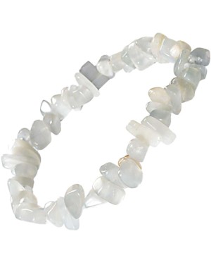 Pierre de lune bracelet baroque chips en pierre naturelle