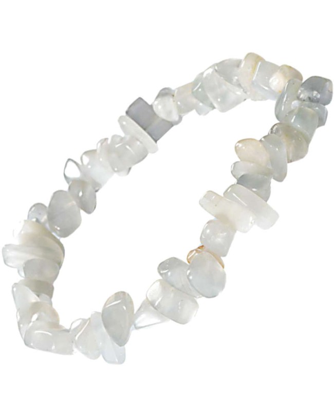 Pierre de lune bracelet baroque chips en pierre naturelle Pierre de lune bracelet baroque chips en pierre naturelle