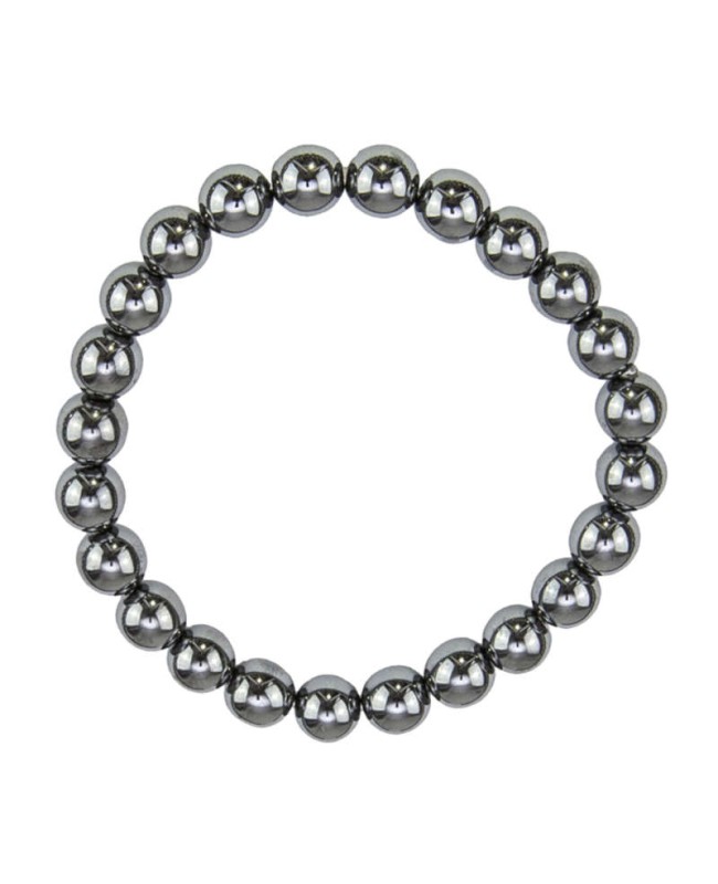 Bracelet magnétique en perles naturelles 8 mm - Hématite Bracelet magnétique en perles naturelles 8 mm - Hématite