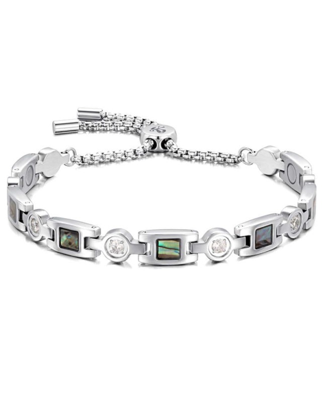 Bracelet magnétique en inox femme réglable - Carnatite Bracelet magnétique en inox femme réglable - Carnatite