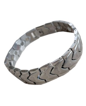 Bracelet magnétique acier - Fusain