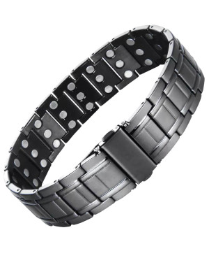 Bracelet magnetique homme avec fermoir sécurise - Aimantum flux