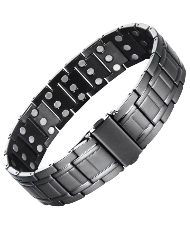 Bracelet magnetique homme avec fermoir sécurise - Aimantum flux Bracelet magnetique homme avec fermoir sécurise - Aimantum flux