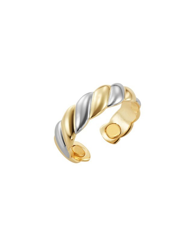 Bague magnétique cuivre couleurs or blanc et or jaune Bague magnétique cuivre couleurs or blanc et or jaune