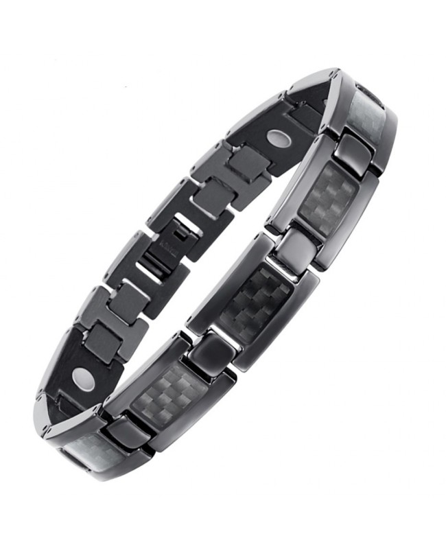 Bracelet léger magnétique en titane et carbone - Lobelia Bracelet léger magnétique en titane et carbone - Lobelia