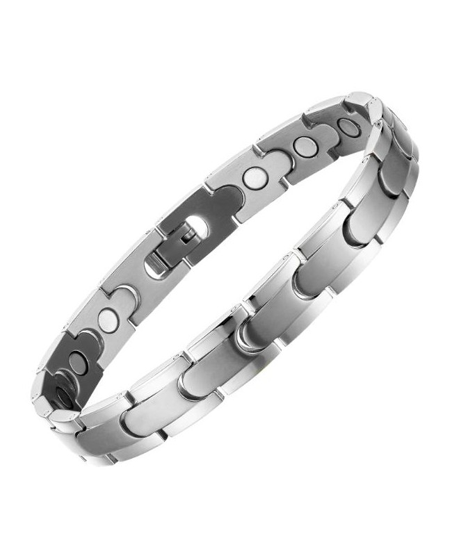 Bracelet acier inox et 15 aimants pour la circulation sanguine - Citronnier Bracelet acier inox et 15 aimants pour la circulation sanguine - Citronnier