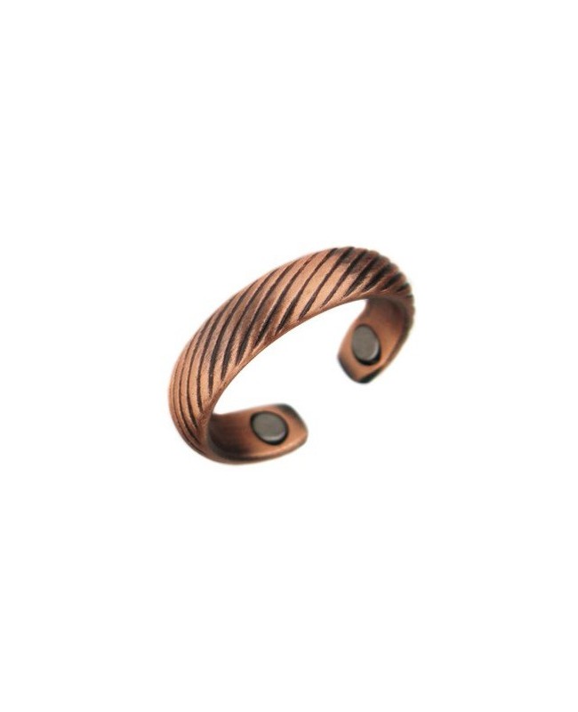 Bague magnétique en cuivre strié Bague magnétique en cuivre strié