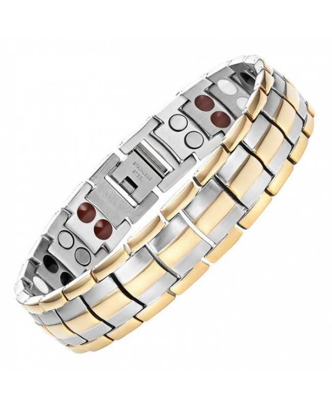 Bracelet magnétique puissant et bio-éléments ioniques en titane - Aureum Bracelet magnétique puissant et bio-éléments ioniques en titane - Aureum