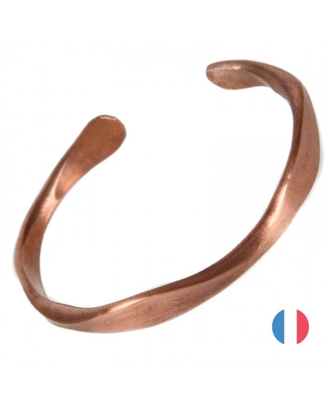Bracelet cuivre pur massif antidouleur - Glycine Bracelet cuivre pur massif antidouleur - Glycine
