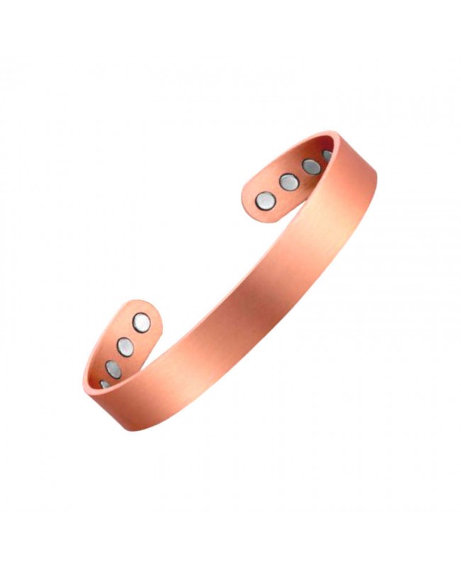 Bracelet magnétique pour douleur articulaire en cuivre massif lisse largeur 12.5 mm Bracelet magnétique pour douleur articulaire en cuivre massif lisse largeur 12.5 mm
