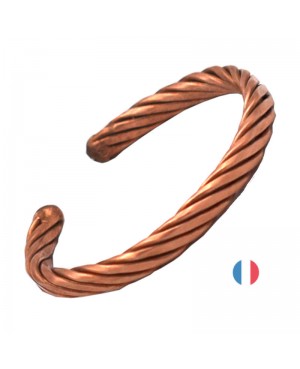 Bracelet en pur cuivre massif tressé - fabrication Française