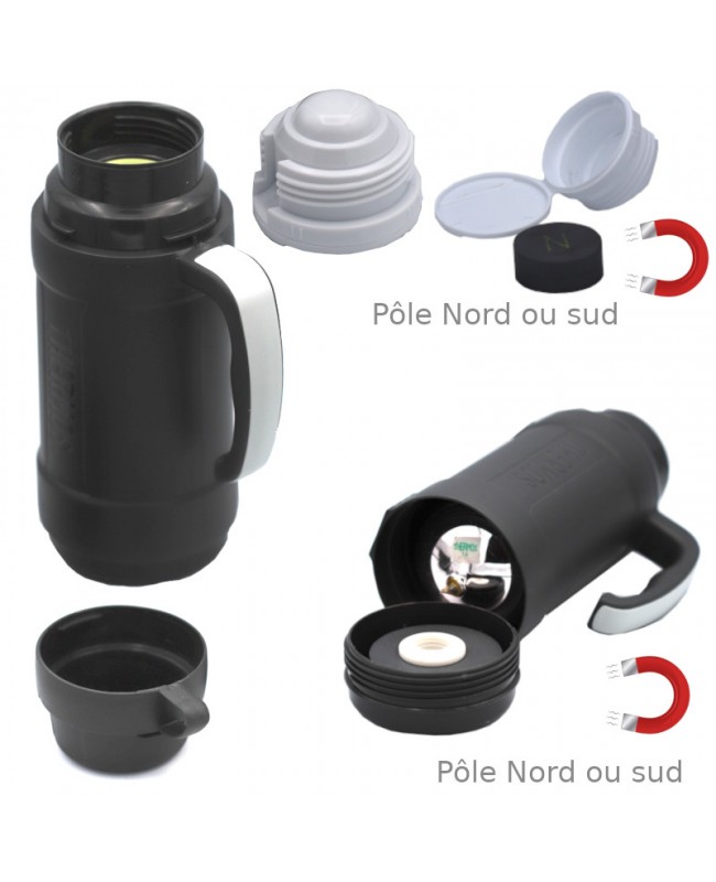 Thermos pour magnétiser et dynamiser les liquides ou les aliments 0.5 litre Thermos pour magnétiser et dynamiser les liquides ou les aliments 0.5 litre
