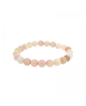 Opale rose bracelet en perles naturelles 8 mm