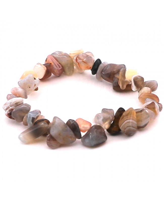 Agate de Botswana bracelet baroque pour favoriser la concentration Agate de Botswana bracelet baroque pour favoriser la concentration