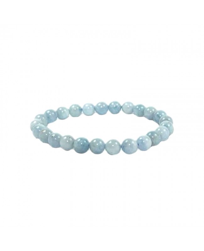 Aigue marine bracelet en perles naturelles 8 mm favorise la concentration Aigue marine bracelet en perles naturelles 8 mm favorise la concentration
