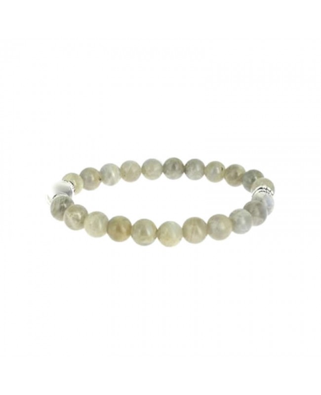 Labradorite et cristal de roche bracelet en perles naturelles 8 mm Labradorite et cristal de roche bracelet en perles naturelles 8 mm