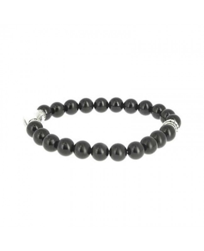 Tourmaline noire et cristal de roche bracelet en perles naturelles 8 mm Tourmaline noire et cristal de roche bracelet en perles naturelles 8 mm