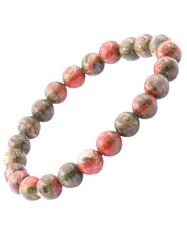 Unakite bracelet en perles naturelles 8 mm Unakite bracelet en perles naturelles 8 mm